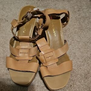 Franco Sarto Camel Strappy Sandals
